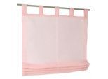 Raffrollo KUTTI "Brondby" Gr. 2, rosa (rosé), B:60cm H:145cm, Obermaterial: 100% Polyester, Raffrollos, Raffrollo, halbtransparent, Polyester, Schlaufen