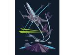 Bild KOMAR "Star Wars Classic Vector X-Wing", bunt (farbe bild(er): bunt), B:40cm H:50cm, Holz, Papier, Bilder, Bild, Wandbild zur Dekoration im Kinderzimmer - ohne Rahmen