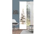 Schiebegardine HOME WOHNIDEEN "CHRISTMAS TREE", beige (natur), B:60cm H:245cm, Polyester, Gardinen, Schiebegardine, Schiebewand, Dekostoff, Digitaldruck