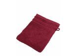 Waschhandschuh WEWO FASHION "9518W", rot (rubin), B:16cm L:21cm, Frottee, Waschlappen, Waschhandschuh, saugstark