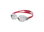 Schwimmbrille SPEEDO "H Schwimmbrille", rot (clear, rot), Sportbrillen, Herren, Schwimmbrille, für Erwachsene, mit Markenlogo, formstabiles Material