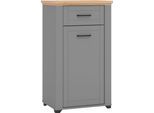 Schuhschrank HOME AFFAIRE "Valencia", grau (grau mat), B:60,5cm H:105cm T:41cm, Holzwerkstoff, MDF, Schränke, Schuhschrank