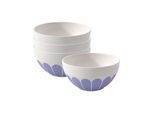 Schale VILLEROY & BOCH "Müslischalen Fleur Couleur ø 14,1 cm 4er Set", blau (bleu), L:14,1cm, Schüsseln, Schale
