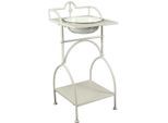 Badaccessoire-Set AMBIENTE HAUS "Waschschüssel mit Stand - eckig in Beige", beige, Metall, Badaccessoires-Sets, Badaccessoire-Set