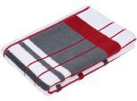 Duschtuch GÖZZE "Berlin Streifen", rot (anthrazit, bordeaux), B:70cm L:140cm, Frottier, Obermaterial: 100% Baumwolle, Handtücher, Duschtuch