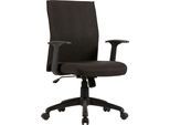 Bürostuhl BYLIVING "Rocket", schwarz (schwarz, schwarz, schwarz), Webstoff, 100% Polyester, Stühle, Bürostuhl, mit Webstoff oder modernem Cord Bezug, mit Wippmechanik