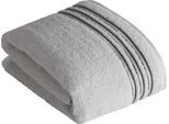 Saunatuch VOSSEN "Cult de Luxe", grau (light grau), B:100cm L:150cm, Walkfrottee, Obermaterial: 100% Baumwolle, Handtücher, Saunatuch, mit Glanzbordüre