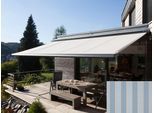 Kassettenmarkise WISMAR "Classic S-Compact", grau (grau, blau), B:550cm, Polyacryl, Markisen, Kassettenmarkise, Breite: 550 cm, Ausfall: 300 cm