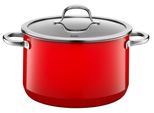 Fleischtopf SILIT "Passion red, Kochtopf Induktion schneid- und kratzfest", rot, H:14,9cm Ø:24cm, Töpfe, Fleischtopf, für alle gänigen Herdarten geeignet, Made in Germany