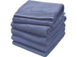 Duschtuch PRIMERA "Premium", blau (rauchblau), B:70cm L:140cm, Walkfrottier, Obermaterial: 100% Baumwolle, Handtücher, Duschtuch, mit einer eleganten Chenille-Bordüre