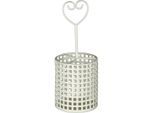 Besteckhalter HOME AFFAIRE "Antik II", weiß (antikweiß), B:10cm H:27cm T:10cm, Metall, Besteckkörbe, Besteckhalter, aus stabilem Eisen, pulverbeschichtet