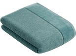 Badetuch VOSSEN "Pure", blau (cosmos), B:67cm L:140cm, Frottier, Obermaterial: 100% Baumwolle, Handtücher, Badetuch, Baumwolle & VEGAN, mit eleganter Veloursbordüre