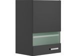 Glashängeschrank OPTIFIT "Parma", grau (anthrazit), B:50cm H:70,4cm T:34,9cm, Glas, Holzwerkstoff, Schränke, Glashängeschrank, Breite 50 cm