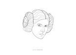 Bild KOMAR "Star Wars Classic Force Faces Leia", schwarz-weiß (farbe bild(er): schwarz, weiß), B:40cm H:50cm, Holz, Papier, Bilder, Bild, Wandbild zur Dekoration im Kinderzimmer - ohne Rahmen