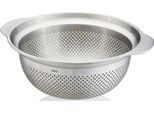 Seiher GEFU "PREMIO", silber, B:31cm H:10cm L:27cm, Edelstahl 18/10, Küchensiebe, Seiher, Ø 27 cm