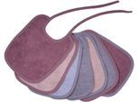 Lätzchen WÖRNER "Bindelätzchen 7er Pack 20x25 cm", Kinder, rosa (altrosa), Baumwolle, Lätzchen Lätzchen, großes Set, maschinenwaschbar, trocknergeeignet