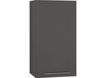 Hängeschrank WIHO KÜCHEN "Unna", grau (front und korpus: anthrazit), B:50cm H:90cm T:35cm, Schränke, Hängeschrank, 50 cm breit, 90 cm hoch
