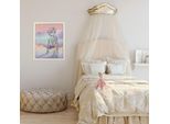 Wandbild KOMAR "Disney Frozen Pastell Lights", bunt (farbe bild(er): lila,rosa), Disney, 1 Stk., Vlies, Bilder, Wandbild, 50 x 70 cm (Breite x Höhe) - Kinderzimmer, Dekoration