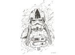 Bild KOMAR "Star Wars Pilot Drawing", bunt (farbe bild(er): bunt), B:30cm H:40cm, Holz, Papier, Bilder, Bild, Wandbild zur Dekoration im Kinderzimmer - ohne Rahmen