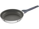 Bratpfanne ZWILLING "Simplify", silber (silberfarben, grau), Ø:24cm, Pfannen, Bratpfanne, Keramikbeschichtung, Stay-Cool-Griffe, Sandwichboden