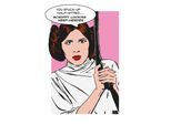 Bild KOMAR "Star Wars Classic Comic Quote Leia", bunt (farbe bild(er): bunt), B:50cm H:70cm, Holz, Papier, Bilder, Bild, Wandbild zur Dekoration im Kinderzimmer - ohne Rahmen