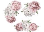 Wandtattoo QUEENCE "Bine", rosa, B:80cm H:80cm, Folie, Wandtattoos, Wandtattoo, Wandbild, Sticker, rosa, Blume, Blüte, selbstklebend