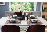 Platzset ADAM "Casket Valdelana Light" Gr. 1, rot (dunkelrot), B:40cm L:50cm, Obermaterial: 100% Baumwolle, Platzsets, Platzset, GOTS organic,zertifiziert durch CERES 0242,Made in Germany