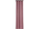 Vorhang GÖZZE "Linus Ösenschal" Gr. 1, rosa (altrosa), B:140cm H:245cm, Polyester, Gardinen, Vorhang, HxB: 245x140, Uni Panamagewebe