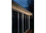 KONSTSMIDE LED-Lichtervorhang, Energieeffizienz: G, weiß, Dioden 96 Stk. Flammen 96 Stk., Gesamtlänge 13m, Lichterketten, LED Eisregen Lichtervorhang, 96 bernsteinfarbene Dioden, LED-Lichtervorhang