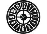 Wanduhr AMBIENTE HAUS "Wanduhr aus eisen 58cm", schwarz, B:58cm H:58cm T:3cm, Wanduhren, Wanduhr