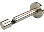 Träger LIEDECO, silber (edelstahlfarben), Ø:1,6cm, Gardinenstangenhalterungen, Träger, mit Schraubkappe für Gardinenstangen Ø 16 mm