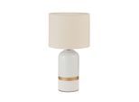 PAULEEN Tischleuchte "Glowing Soul max20W Weiß/Beige 230V Stoff/Keramik", beige, 1, Ø 25cm H: 46,5cm, Leuchten, E14, Tischleuchte