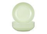 Suppenteller SELTMANN WEIDEN "Suppenteller Amina ø 21,2 cm 6er Set", grün (seladon), L:21,2cm, Speiseteller, Suppenteller