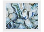 Bild QUEENCE "Cinderella", blau (farbe rahmen: weiß, farbe bild(er): blau), B:50cm H:40cm, Acrylglas, Holz, Papier, Bilder, Bild, HD Premium Poster-Druck inkl. Holzrahmen