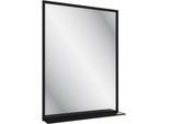 Badspiegel TALOS "STEEL", schwarz, B:60cm H:80cm T:4cm, Aluminium, Glas, Spiegel, Badspiegel, 60x80 cm