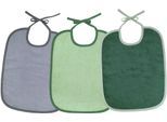 Lätzchen WÖRNER "Bindelätzchen 3er Pack 32x40 cm", Kinder, grün (helloliv), Obermaterial: 100% Baumwolle, Lätzchen Lätzchen, maschinenwaschbar, trocknergeeignet