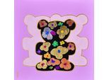 Leinwandbild QUEENCE "Bears VII", rosa (farbe bild(er): rosa), B:30cm H:30cm, Holzrahmen, Leinwand, Bilder, Leinwandbild, Premium-Leinwandstoff, Handarbeit aus Deutschland