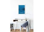 Bild KOMAR "Word Lake Reflection Blue", bunt (farbe bild(er): bunt), B:50cm H:70cm, Holz, Papier, Bilder, Bild, Wandbild zur Dekoration - ohne Rahmen