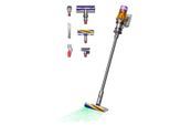 DYSON Akku-Hand-und Stielstaubsauger "V12™ Detect Slim Absolute", gelb (gelb, nickel), B:25cm H:123,4cm T:25cm, Akkusauger, Akku-Hand-und Stielstaubsauger