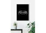 Bild KOMAR "Crab Black", bunt (farbe bild(er): bunt), B:50cm H:70cm, Holz, Papier, Bilder, Bild, Wandbild zur Dekoration - ohne Rahmen