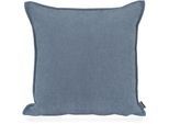 Dekokissen H.O.C.K. "Lucky", blau (hellblau, unifarben), B:45cm H:10cm L:45cm, Polyester, Dekokissen_Sitzkissen_Kissenhüllen, Dekokissen, Sofakissen inkl. Füllung, 70x40cm, einfarbig, creme ecru, Dekokissen
