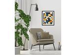 Bild QUEENCE "Adrian", bunt (farbe rahmen: schwarz, farbe bild(er): bunt), B:50cm H:70cm, Acrylglas, Holz, Papier, Bilder, Bild, HD Premium Poster-Druck inkl. Holzrahmen
