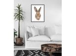 Bild QUEENCE "Algot", braun (farbe rahmen: schwarz, farbe bild(er): braun), B:50cm H:70cm, Acrylglas, Holz, Papier, Bilder, Bild, HD Premium Poster-Druck inkl. Holzrahmen