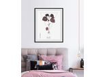 Bild QUEENCE "Lamiaceae", lila (farbe rahmen: schwarz, farbe bild(er): lila), B:40cm H:50cm, Bilder, Bild