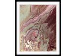Bild QUEENCE "Benny", rosa (farbe rahmen: schwarz, farbe bild(er): rosa), B:40cm H:50cm, Acrylglas, Holz, Papier, Bilder, Bild, HD Premium Poster-Druck inkl. Holzrahmen