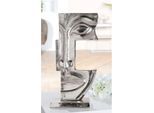 Fantasy-Figur CASABLANCA BY GILDE "Skulptur Gesicht Big Lips", silber (silberfarben), B:21cm H:40cm T:9cm, Aluminium, Dekofiguren, Fantasy-Figur