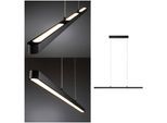 PAULMANN LED Pendelleuchte "Lento", schwarz, 1, H: 2,5cm, 1 Stk., Leuchten, höhenverstellbar, LED Pendelleuchte