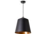 PACO HOME Deckenleuchte "Jackson", schwarz, 1, Ø 32,5cm H: 32cm, Leuchten, Wohnzimmer Esszimmer Pulverbeschichtet Industrial Design E27, Deckenleuchte