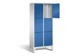 C+P Garderobenschrank Classic, H1850xB810xT500mm, Front Enzianblau, Korpus Lichtgrau (8010-223) ; C + P Möbelsysteme (8010-223|S10007)