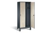 C+P Garderobenschrank Evolo, H1850xB810xT500mm, Front Dekor Sen-Esche, Korpus Anthrazitgrau (48010-22) ; C + P Möbelsysteme (48010-22|S10548)